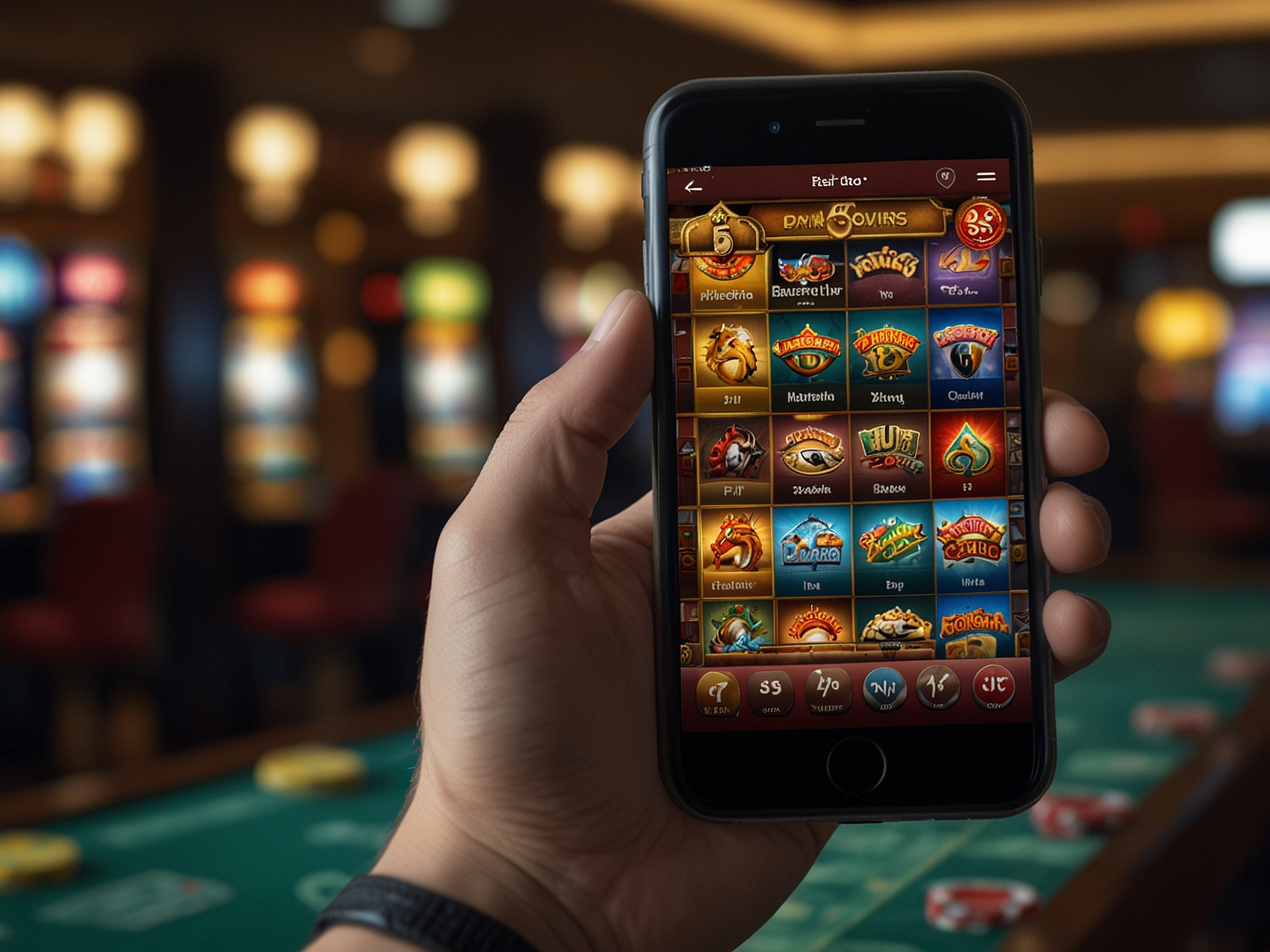 Mobile app interface